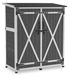 Maison de jardin Armoire de jardin - Bois - Gris - 122 x 60 x 137 cm - Abri à outils d'extérieur