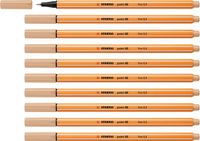 STABILO point 88 Fineliner - 0.4mm - Nude - 10 Stuks