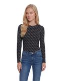 GUESS Shirt 'TEODORA' zwart / wit