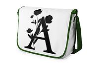 Bonamaison Digitaal bedrukte Messenger schooltas met kaki riem voor meisjes en jongens, boodschappentassen voor scholieren, schoudertassen, grootte: 29x36 cm