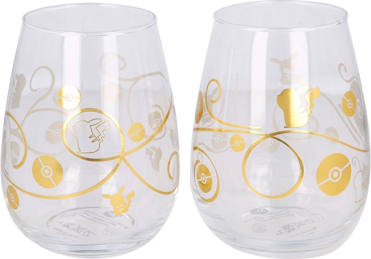 Pokemon set van 2 glazen - 8412497010561