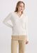 Felix Hardy Trui Met Polokraag - 100% Katoen Dames Ecru - M