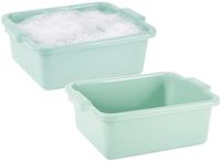 Plasticforte Afwas en Schoonmaak Teil - 2x - Rechthoek - Kunststof - 11L - 40 x 30 x 14 cm - Groen