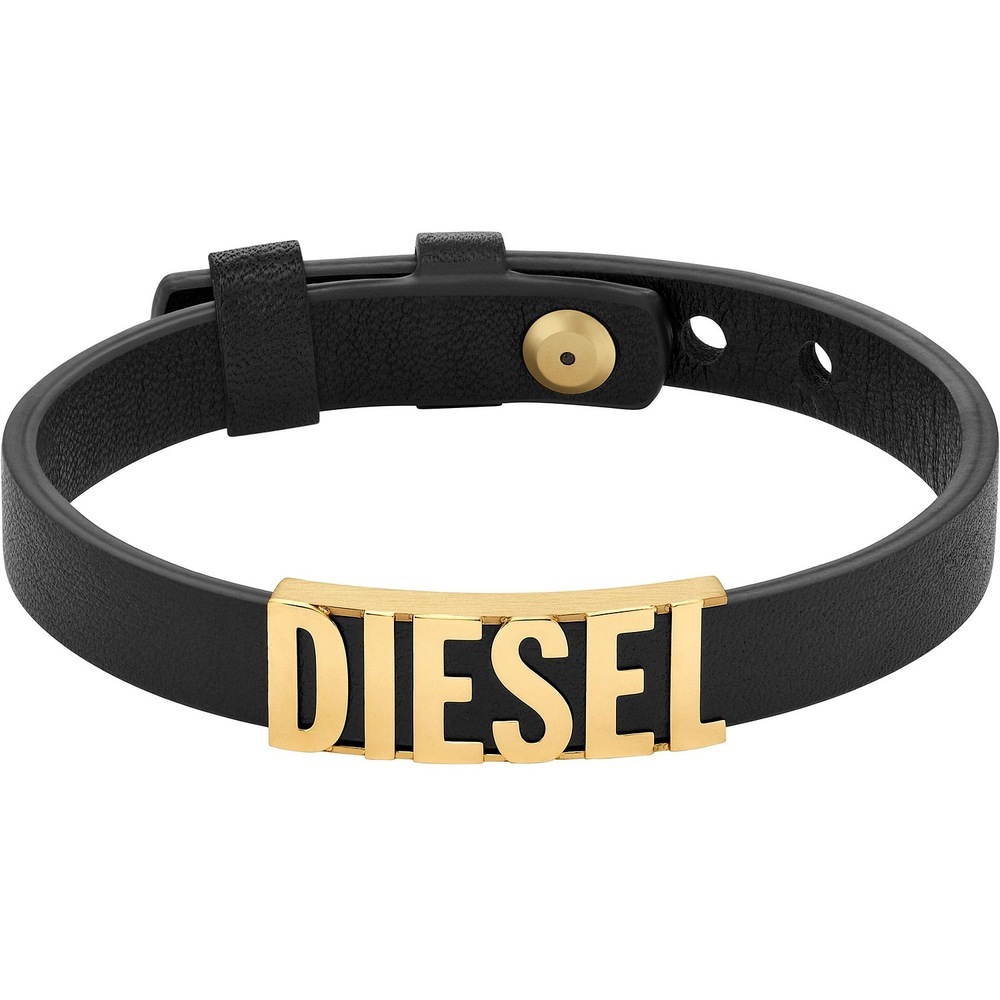 Diesel Diesel Armband Leer, Edelstaal Armbanden Heren