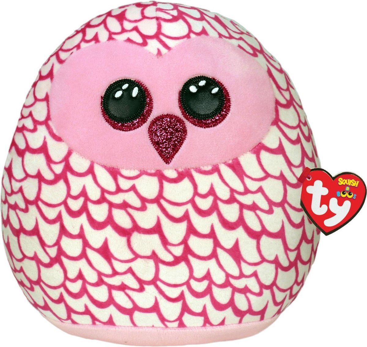 TY Squish a boo's Pinky Knuffelkussen Uil 23 cm