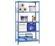 SimonRack Simonclick 5/400 - 5 Planken - 180x90x40cm - Blauw/Roestvrijstaal
