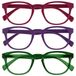Opulize Pop 3 Stuks Retro Ronde Glad Mat Roze Purper Groen Mannen Vrouwen Leesbril Scharnieren Met Veer RRR2-456