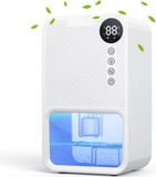 Happyment Luchtontvochtiger Deluxe – Ontvochtiger voor slaapkamer – Ontvochtiger voor woonkamer of badkamer – Zeer stil – Met touchscreen en timer – Tot 1100 ml