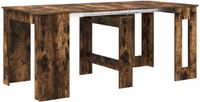 vidaXL Eettafel 180 x 85 x 75 cm Bewerkt hout Gerookt eiken