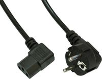 Akyga AK-PC-12A ATX Stroomkabel 3m Hoekige IEC C13 CEE 7/7 Transparent