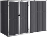 vidaXL Tuinschuur - 225x89x161 cm - Gegalvaniseerd Staal - Antracietkleurig
