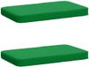 vidaXL - 2-delige bankkussens VUGHT 100% polyester groen