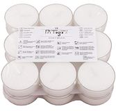 Pritogo Maxi theelichtjes (18 stuks) kunststof hoes brandduur: 5 uur XXL Ø 5,8 x 2,2 cm Jumbo theelichtjes plastic schaal ongeparfumeerd