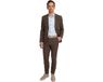 Suitable Strato Toulon Kostuum Wol Ruit Bruin - Maat 54 - Heren