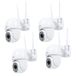 4-delige PNI 4-delige set IP440 WiFi PTZ draadloze videobewakingscamera, 4 MP, digitaal