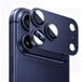 Blueo Film de protection métallique intégré pour la caméra arrière de l'Apple iPhone 17 Pro Max, verre rigide, bleu foncé