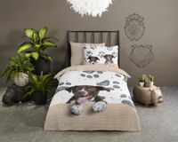Pure dekbedovertrek hondje - 1 persoons 140x200/220 cm - Multi - Microvezel