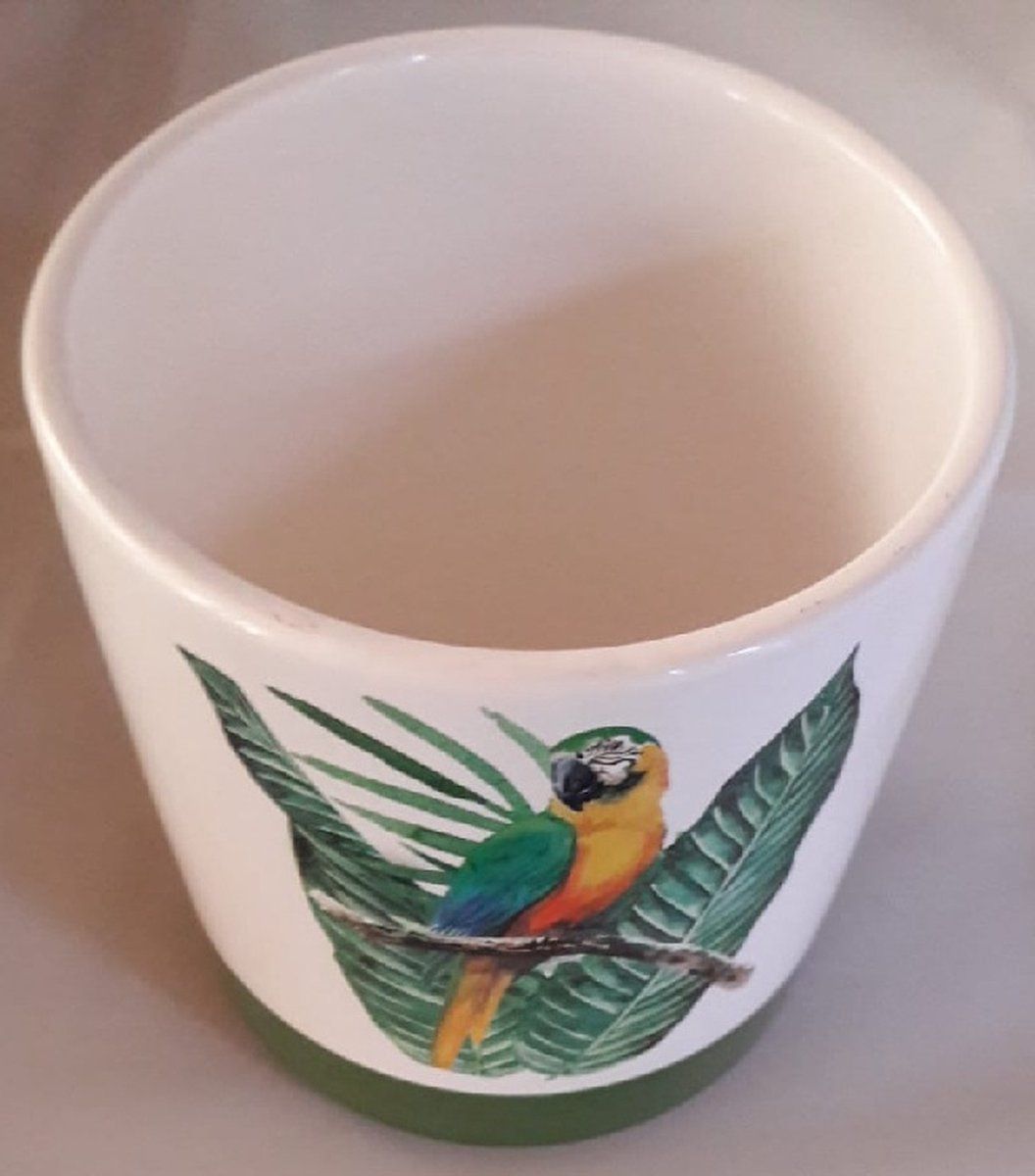 Goldbach Geschenkartikel Bloempot Papegaai Aardewerk 2023 - 7434955262283