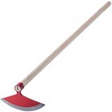 KADAX Hak met metalen kop, tuinhak met steel van hout, trekhaak voor het verwijderen van onkruid, onkruid, tuinaccessoires voor wieden (halfrond, breedte: 23 cm, rood)