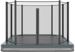 Akrobat Orbit inground trampoline 305x183cm met net Grijs