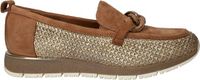 Tamaris Dames Loafers Bruin Suède/Textiel