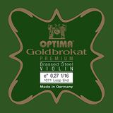 Optima Vioolsnaren goudbrokaat premium messing 1/16 E 0,27 S hard