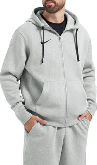 Nike Fleece Full Zip Hoodie - Men - Grey - Size M