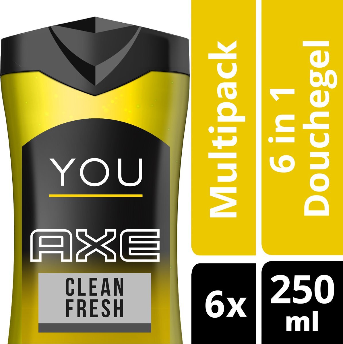AXE You Clean Fresh - 250 ml - Douchegel - 6 stuks - voordeelverpakking