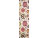 Safavieh Boho Chic Geweven Vloerkleed voor Binnen, Monaco Collectie, MNC233, in Ivoor & Multi, 66 X 244 cm
