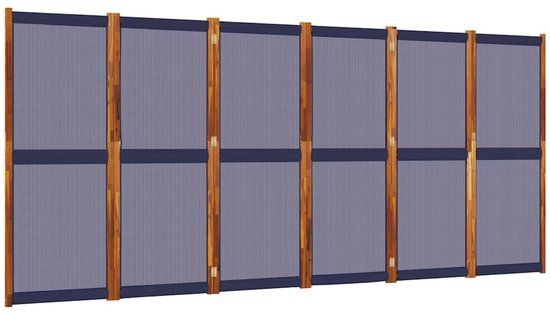 vidaXL Kamerscherm 6 panelen 420x180 cm donkerblauw