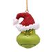 Kurt S. Adler Boule de Noël en Plastique - The Grinch Hoed Ornement 3D 6.3cm Vert, Rouge