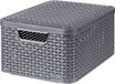 Curver Rattan Style Opbergmand - M - 22 liter - Antraciet