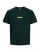 JACK & JONES Shirt 'JJKENDRICK' chamois / donkergroen / wit