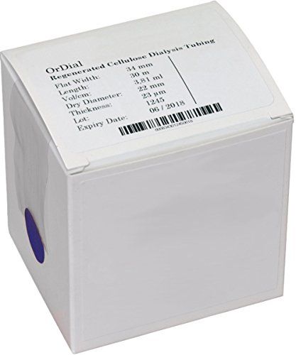 NeoLab 2-9432 Dialysis Tubing D-Standard, MWCO 12000-14000, 80mm Wide, 51mm Diameter