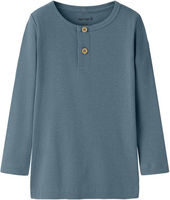NAME IT Jongens Blouse NMMKAB LS TOP NOOS Blauw Maat 122/128