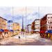 Artery8 Europees stadsgezicht schilderij XL Giant Panel Poster (8 Secties)