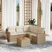 Maison Exclusive - Ensemble de meubles de jardin 6 pièces avec canapé et coussins, beige, en polyrotin