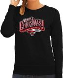 Bellatio Decorations Shoppartners Bv Merry Christmas Kersttrui sweater - voor dames - zwart - L