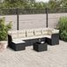 Maison Exclusive - Ensemble de jardin, 8 pièces, avec coussins, noir, en polyrotin