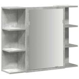 VidaXL Badkamerspiegelkast 80x20,5x64 cm bewerkt hout betongrijs