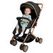 Poussette pliable dossier réglable 0-3 ans avec parasol noir
