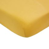 Hoeslaken, Trois Kilos Sept Hoeslaken voor baby's - 100% katoen - Oeko-Tex®-label - stretch jersey - mosterd - 60 x 120 cm