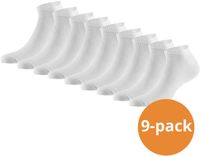 Apollo Bamboo Sneakersokken Wit - 9 paar Witte Bamboe sneaker sokken - Unisex - Maat 39-42