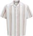 JACK&JONES JPRCCSUMMER STRIPE RESORT S/S SHIRT SN Heren Overhemd Korte Mouw Katoen Linnen Gestreept Roze M