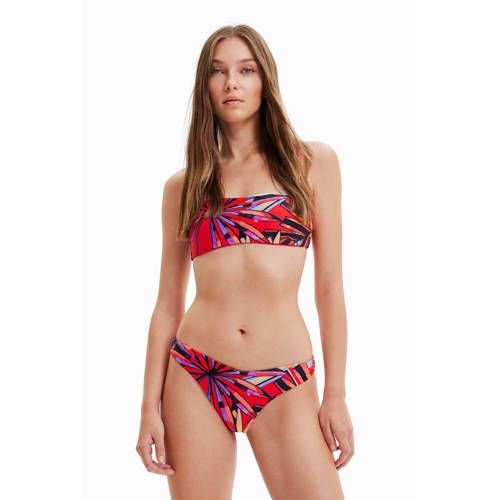 Desigual Brazilian Bikini Bottom Red/Black/Pink