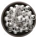 Decoris Boules de Noël - 25 pièces - 6 cm - Plastique - Argent