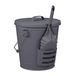 Relaxdays Asemmer met deksel en schep, 19 liter, kolenemmer, staal