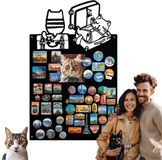 Anwicar Rechthoekige Magneet Bord - Magnetisch memobord - Magnetisch prikbord - Zwart - 80x50 cm