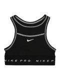 NIKE Sporttop 'SWOOSH' lichtgrijs / zwart