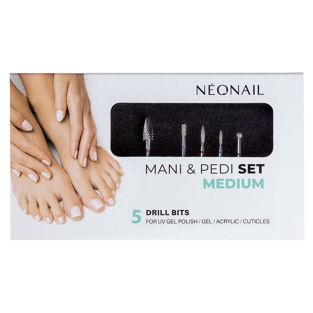 NeoNail Mani & Pedi 5 Drill Bits Set - Medium | 5903657888883